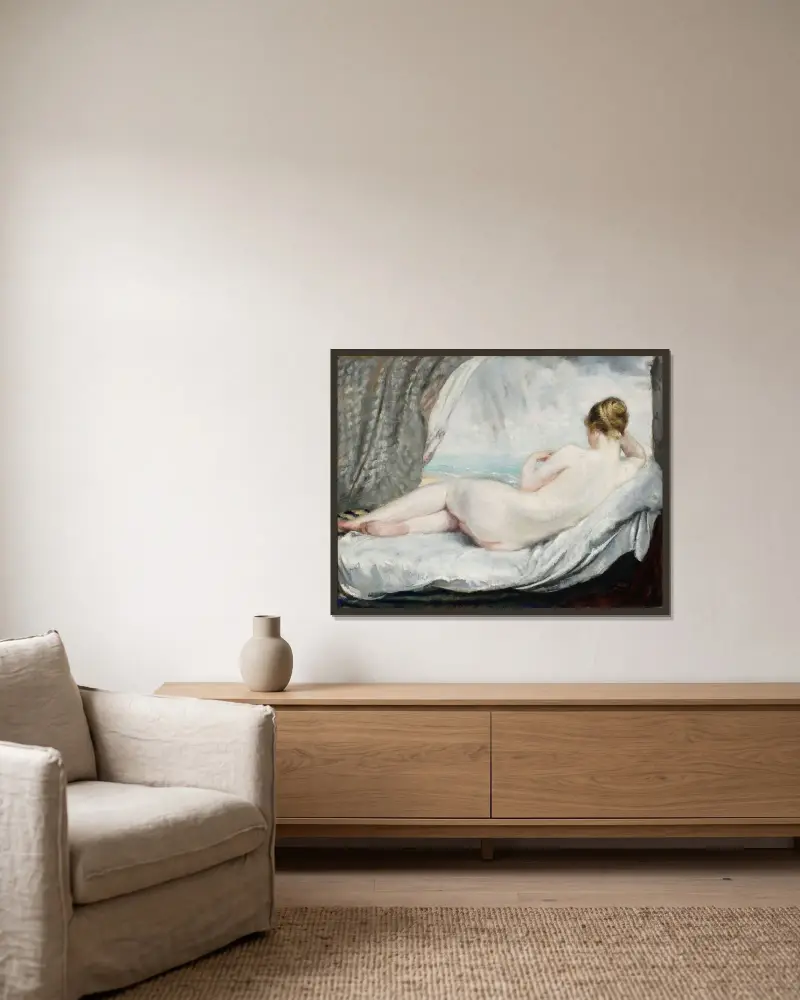 Venus av Wojciech Weiss inramad på en vägg