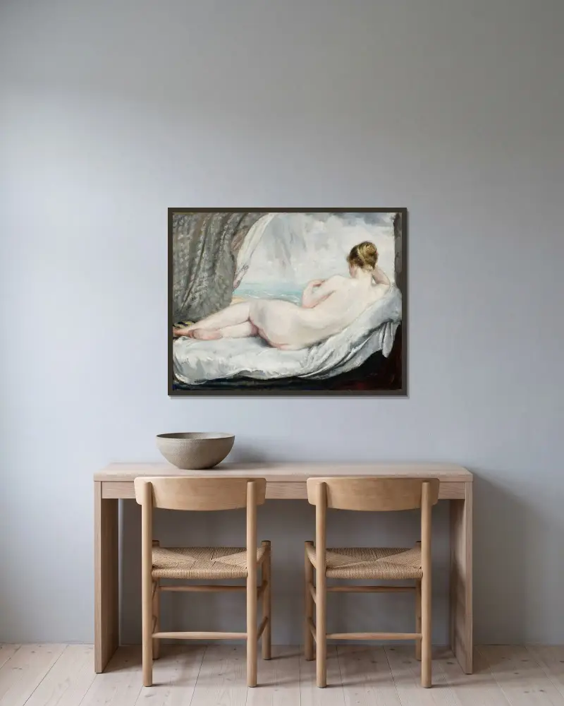 Venus av Wojciech Weiss inramad på en vägg