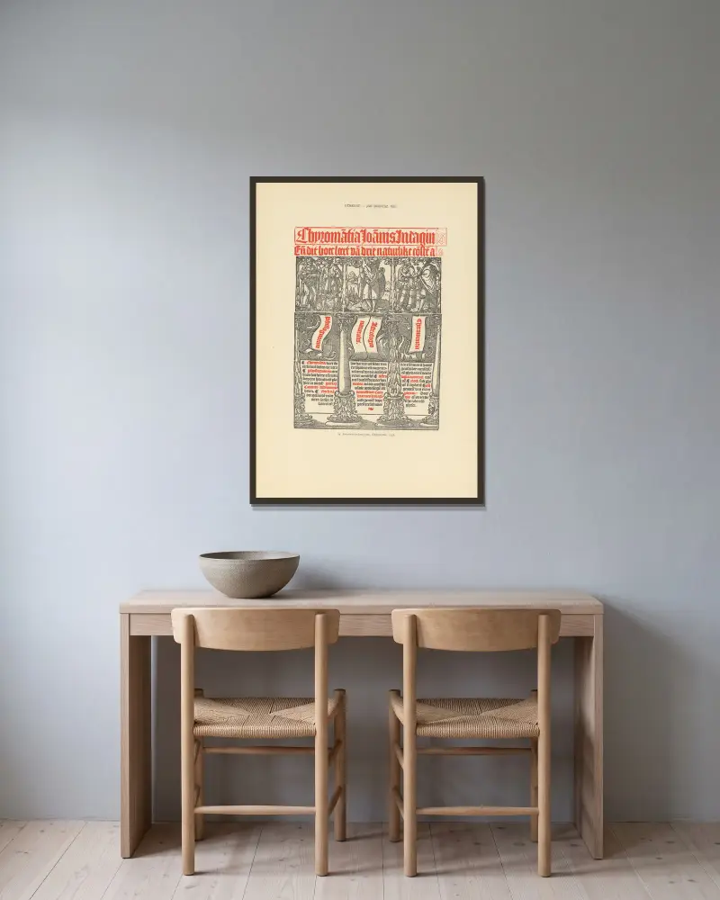 L’art typographique dans les Pays-Bas pendant les années 1500 à 1540 Pl.124 av Wouter Nijhoff inramad på en vägg