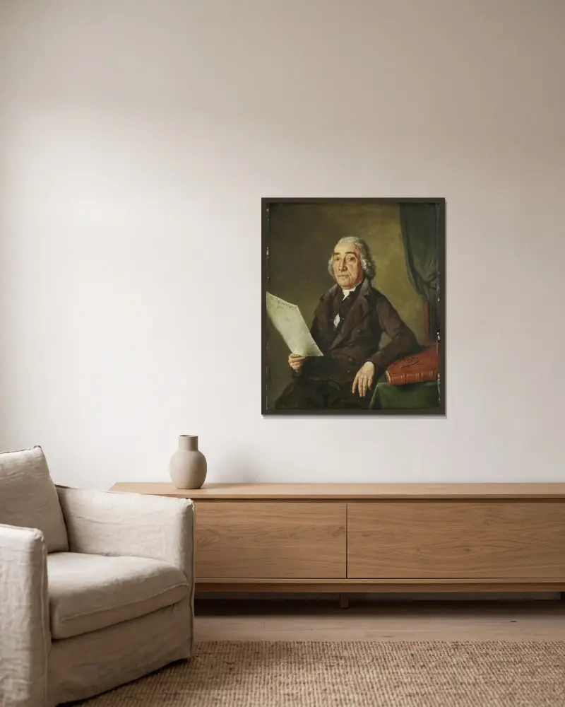 Jacob de Vos Sr (1735–1833), amsterdamski kolekcjoner sztuki, Wybrand Hendriks w ramie na ścianie