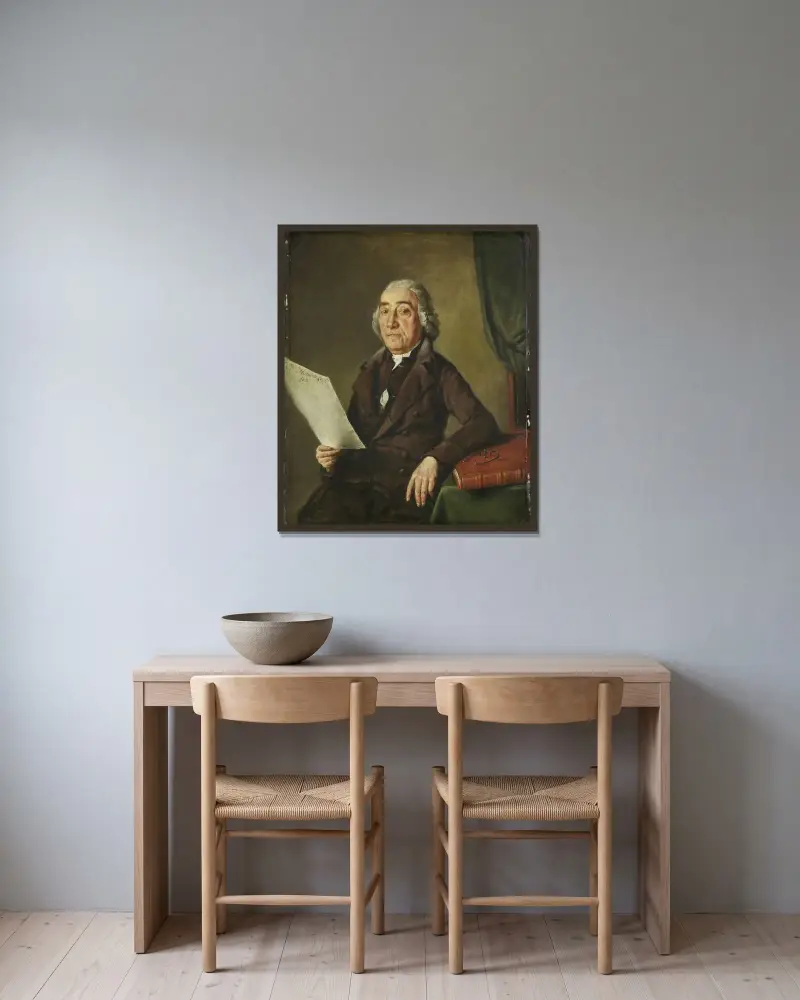 Jacob de Vos Sr (1735–1833), amsterdamski kolekcjoner sztuki, Wybrand Hendriks w ramie na ścianie