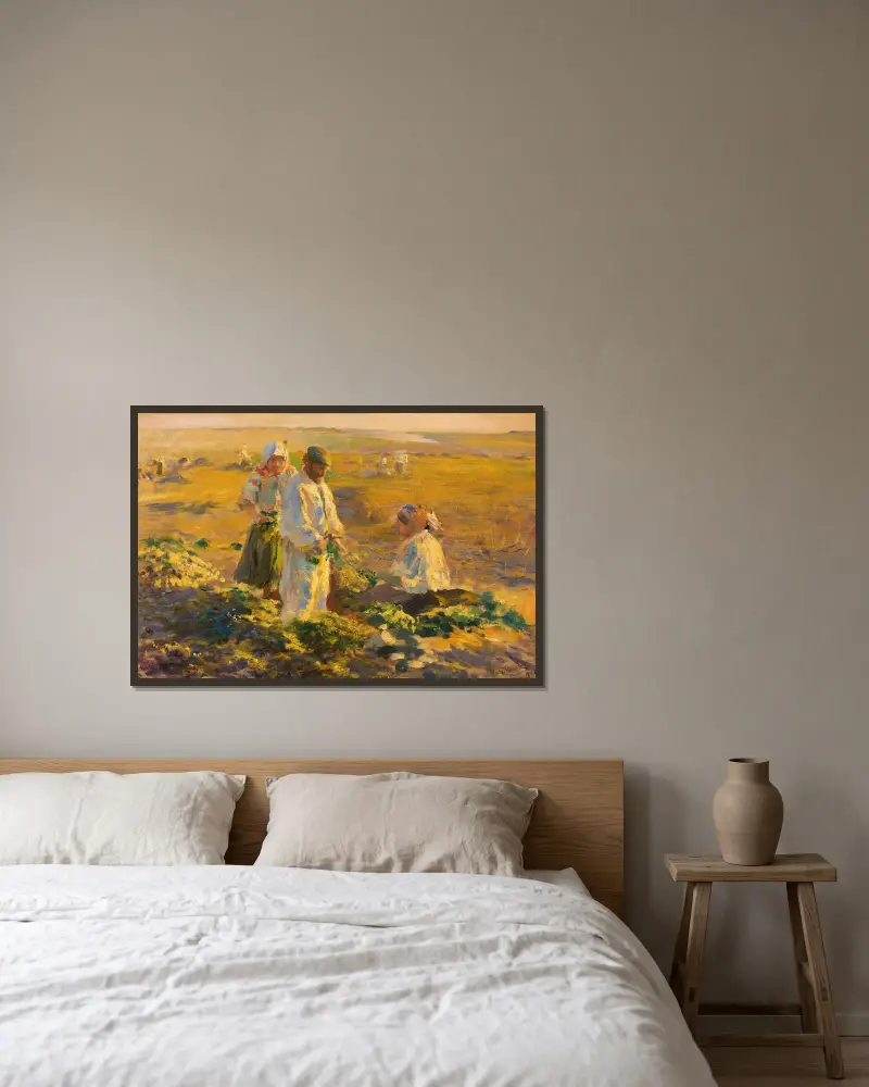 Vykopávání řepy, Leon Wyczółkowski v rámu na stěně