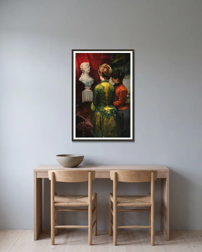 V budoáru, Leon Wyczółkowski v rámu na stěně