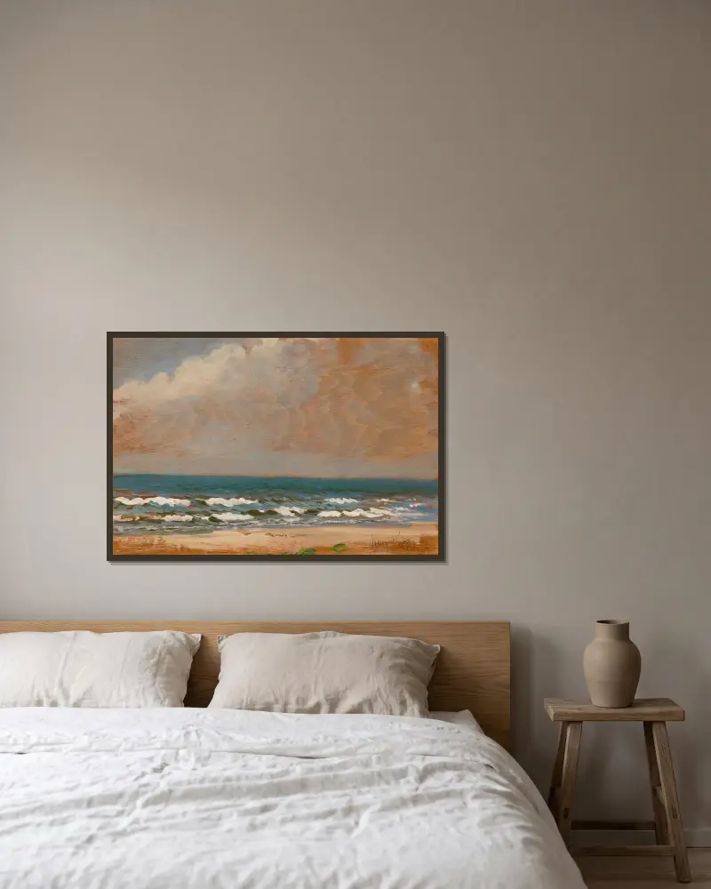 Seascape from Połąga av Leon Wyczółkowski inramad på en vägg