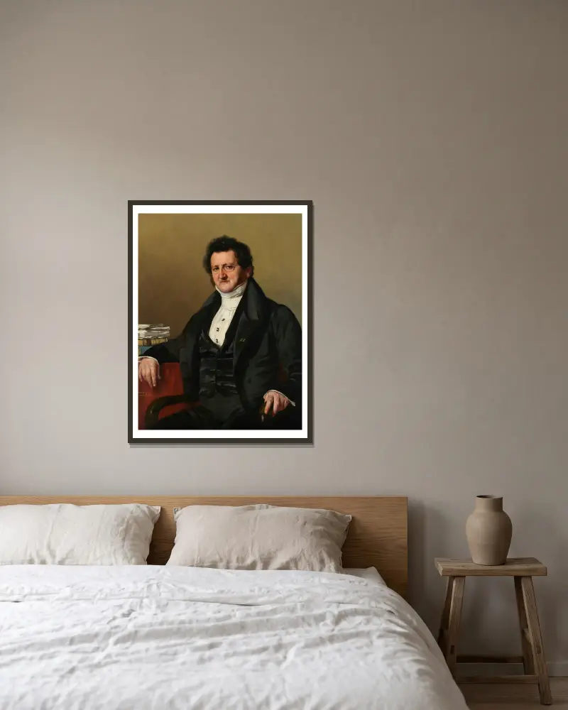 Banker David Seligmann, Freiherr von Eichthal av Franz Xaver Winterhalter inramad på en vägg