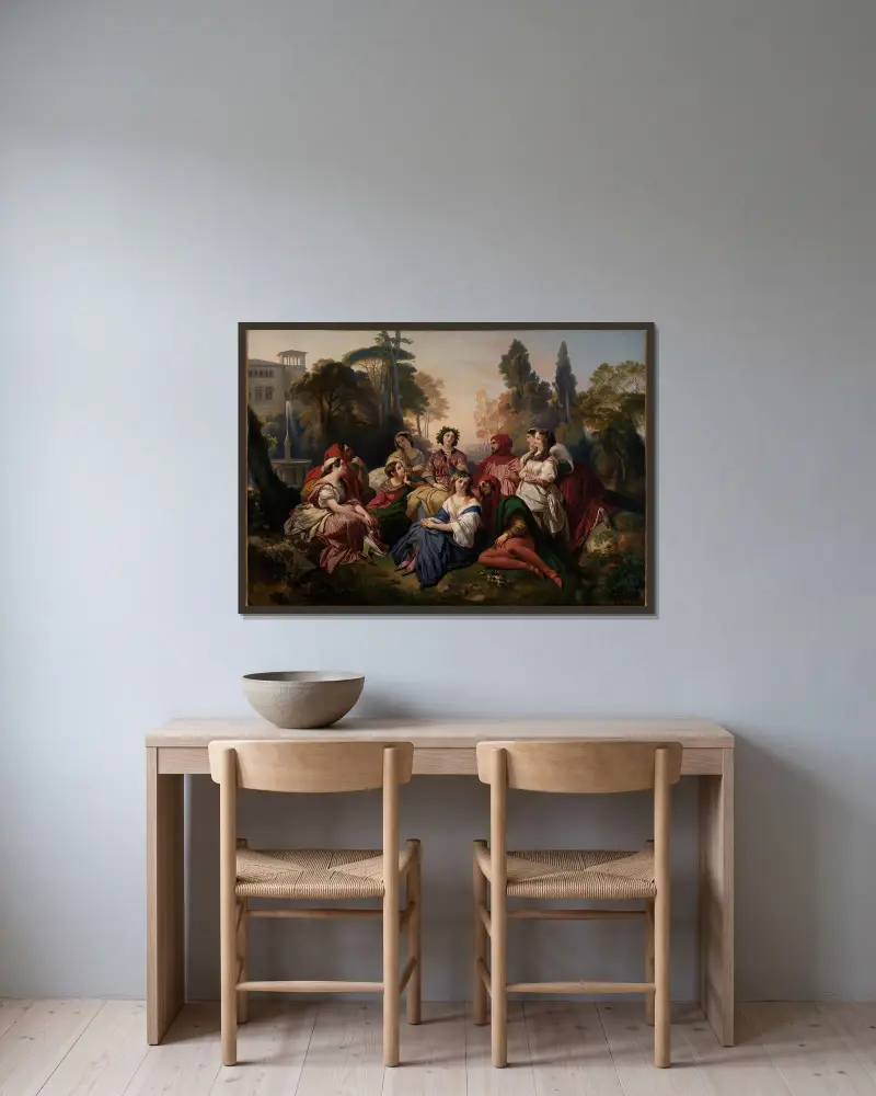 Dekameron, Franz Xaver Winterhalter v rámu na stěně