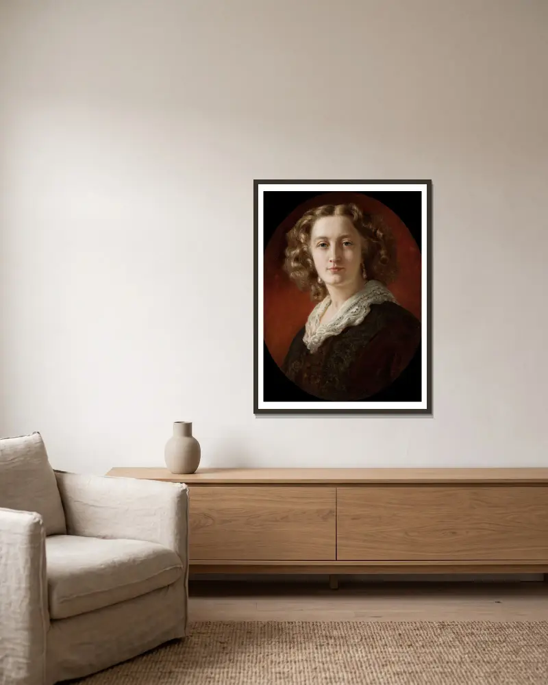 Bildnis der Zofia Odescalchi, geborene Branicka von Franz Xaver Winterhalter gerahmt an einer Wand