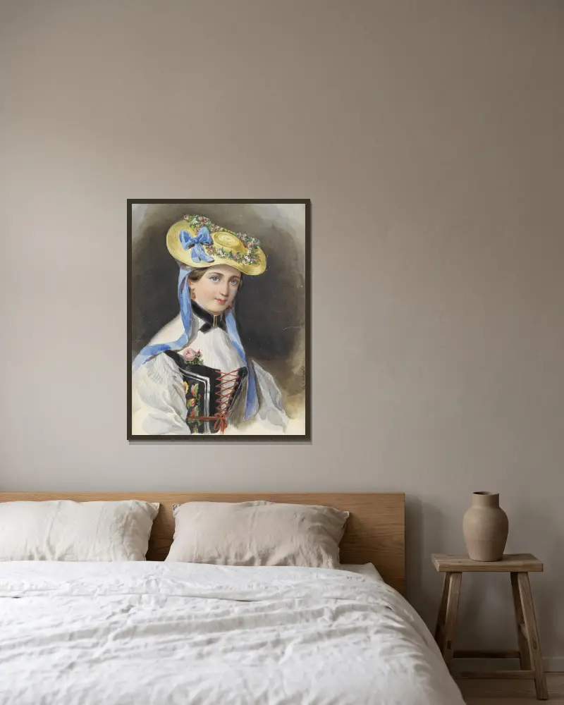 Prinzessin Liechtenstein im Kostüm av Franz Xaver Winterhalter inramad på en vägg