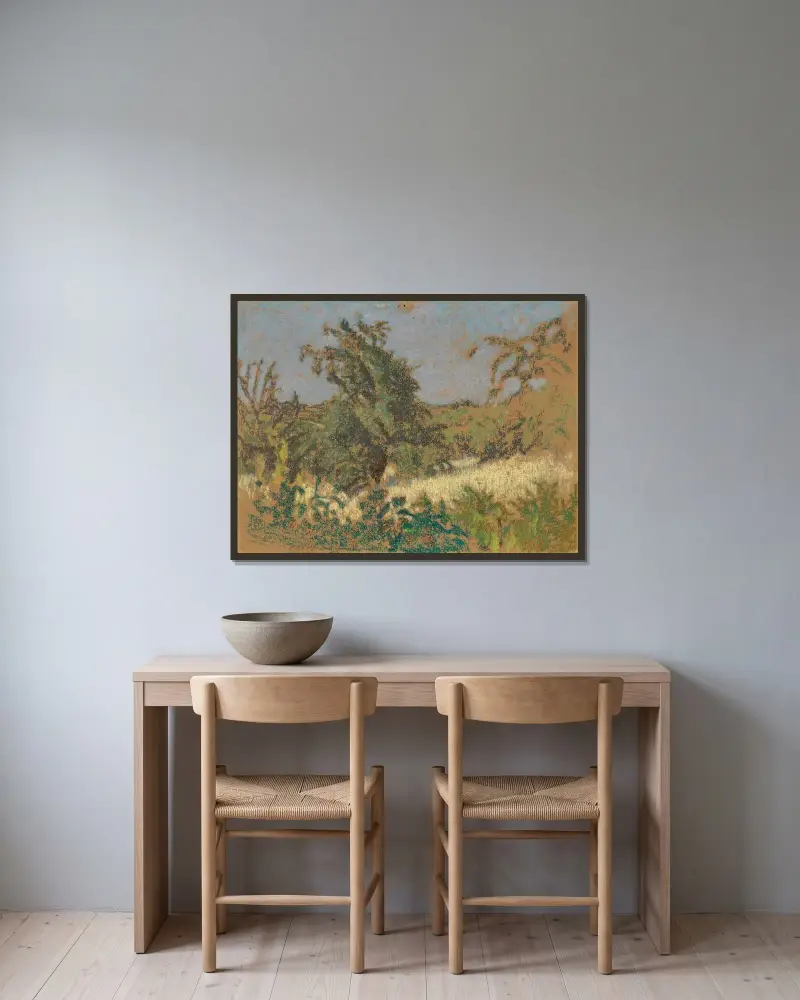Paysage av Ker-Xavier Roussel inramad på en vägg