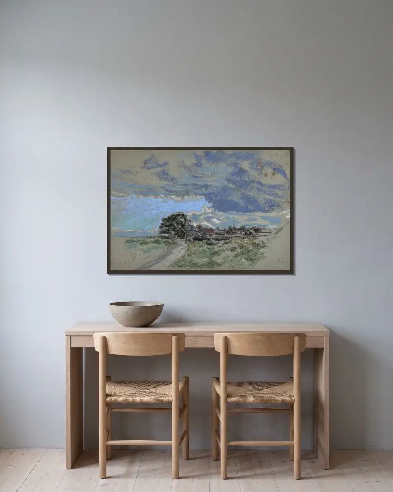 Vue du Hameau de Sallenelles, Normandie av Ker-Xavier Roussel inramad på en vägg