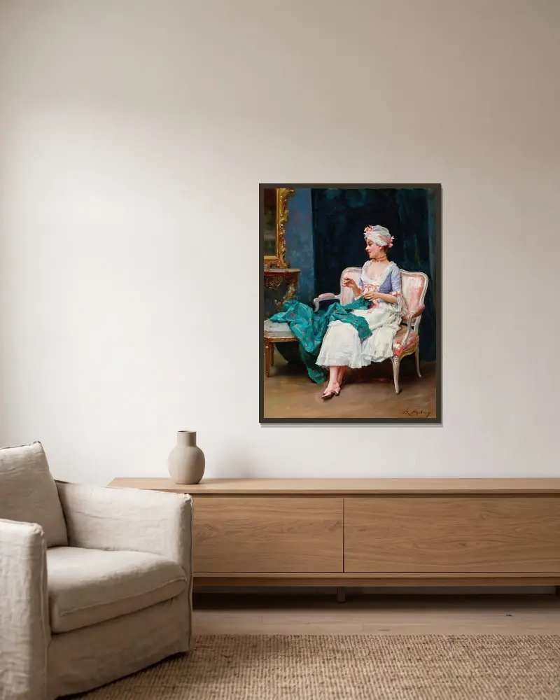 Aline von Raimundo de Madrazo y Garreta gerahmt an einer Wand