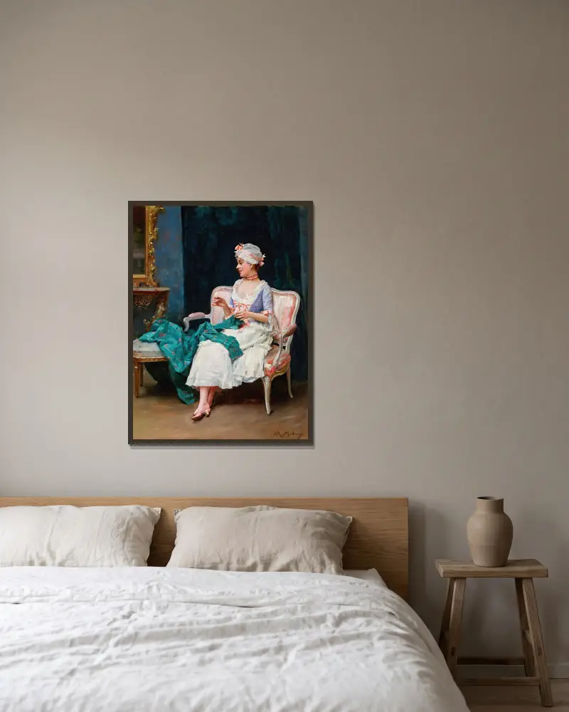 Aline von Raimundo de Madrazo y Garreta gerahmt an einer Wand