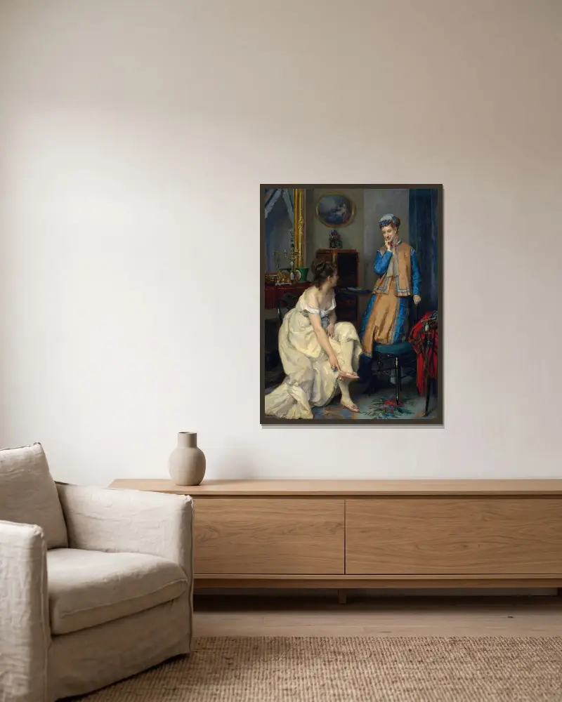 Důvěrnosti, Raimundo de Madrazo y Garreta v rámu na stěně