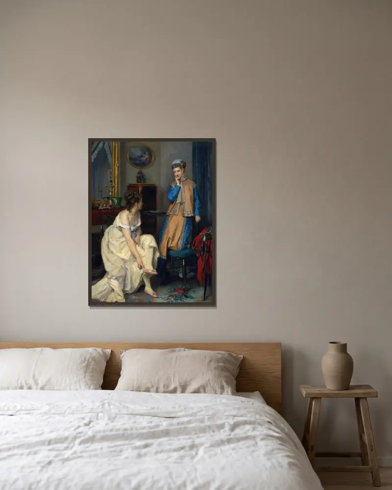 Důvěrnosti, Raimundo de Madrazo y Garreta v rámu na stěně