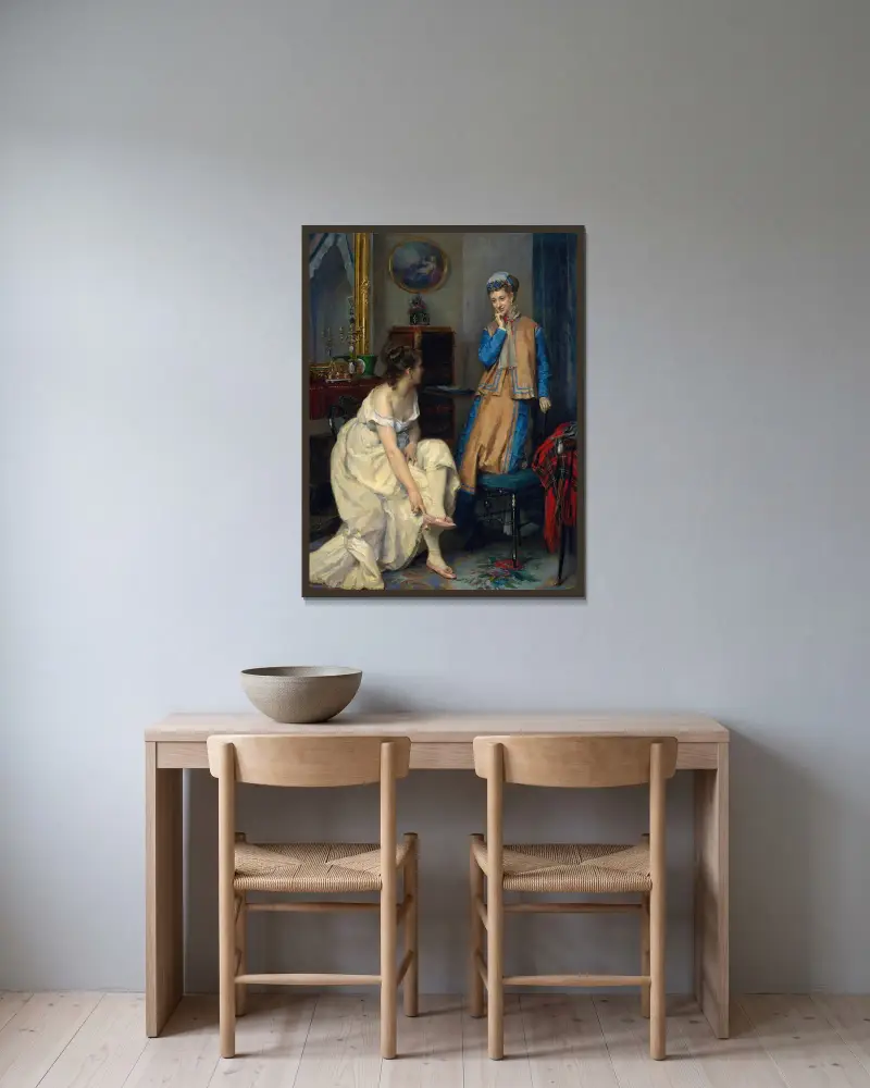 Důvěrnosti, Raimundo de Madrazo y Garreta v rámu na stěně