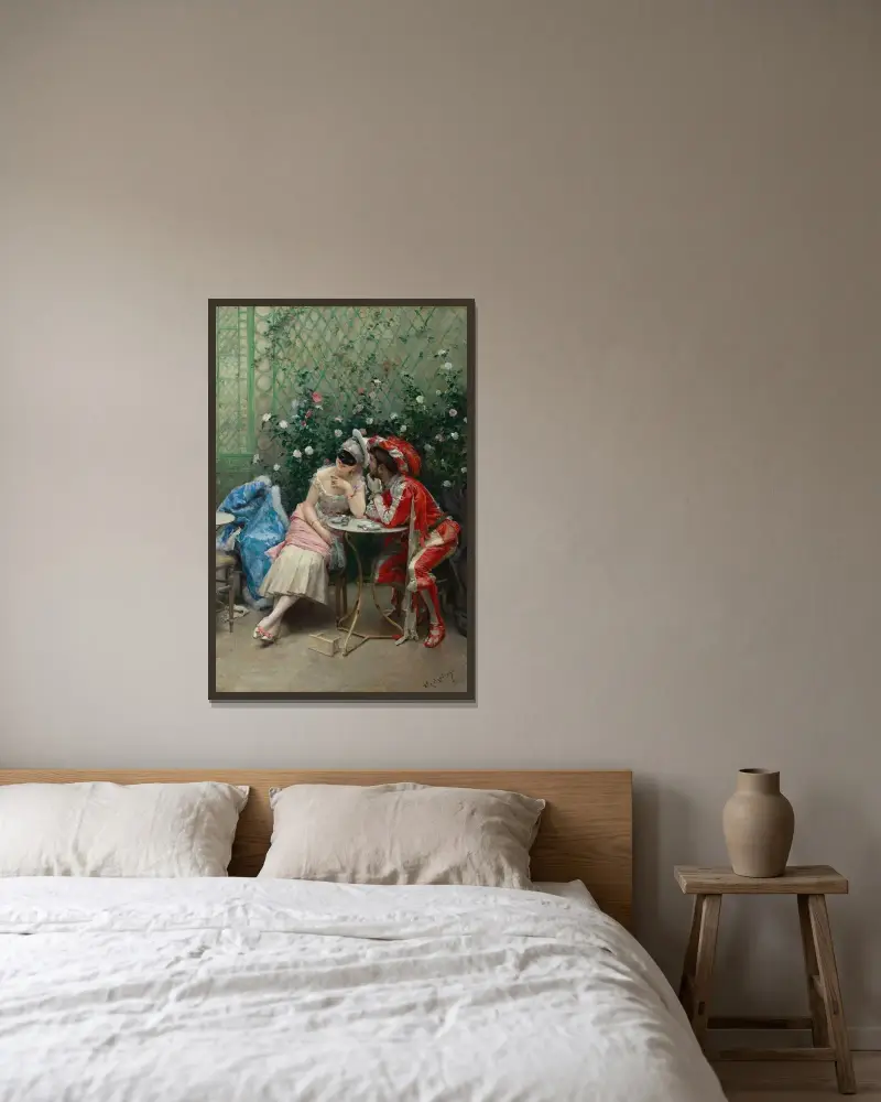 Maskarada, Raimundo de Madrazo y Garreta w ramie na ścianie