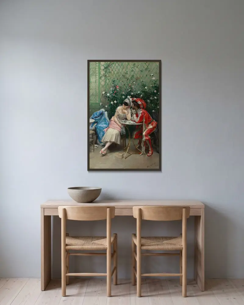 Maskarada, Raimundo de Madrazo y Garreta w ramie na ścianie