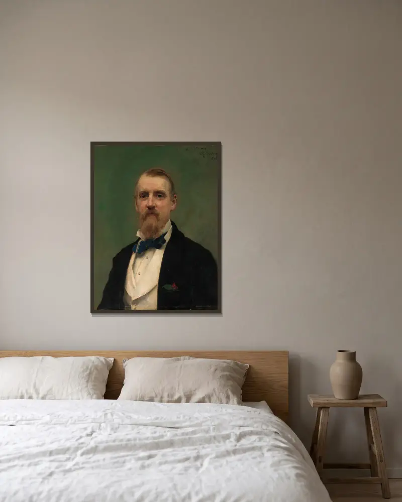 Samuel P. Avery (1822–1904) von Raimundo de Madrazo y Garreta gerahmt an einer Wand