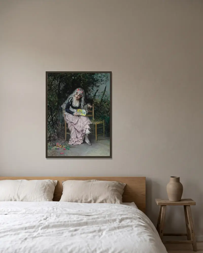 Schůzka, Raimundo de Madrazo y Garreta v rámu na stěně