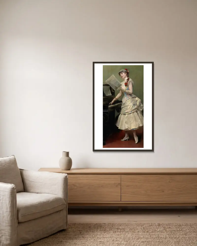 Zpěvačka, Raimundo de Madrazo y Garreta v rámu na stěně