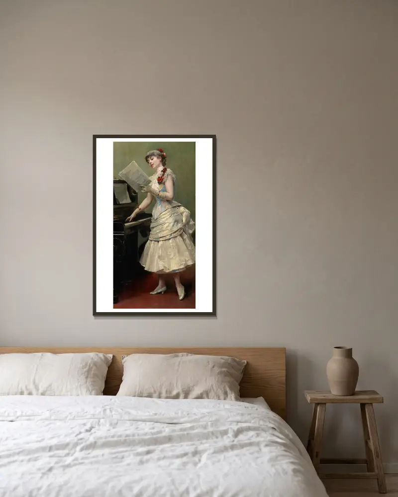 Zpěvačka, Raimundo de Madrazo y Garreta v rámu na stěně