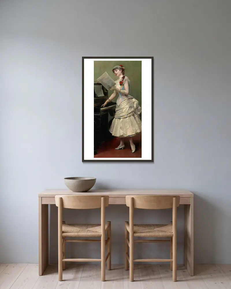 Zpěvačka, Raimundo de Madrazo y Garreta v rámu na stěně