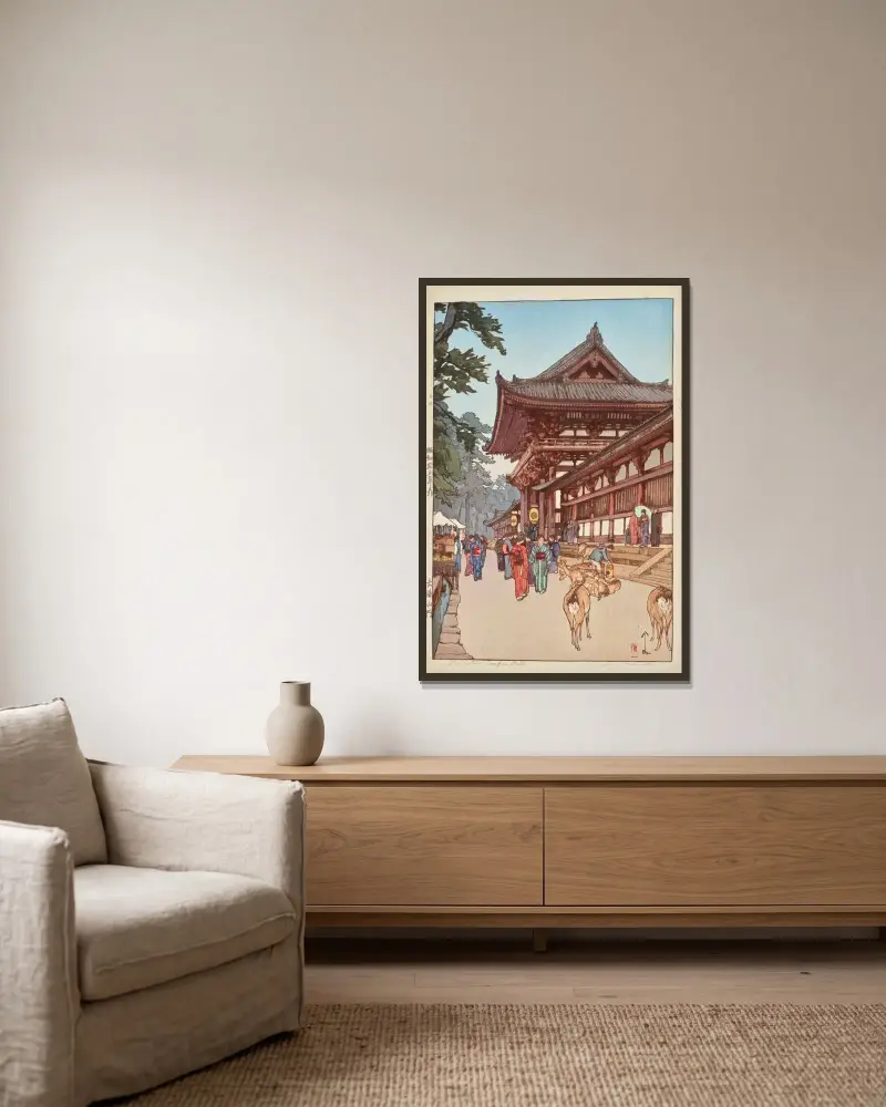 Daibutsu sanmon, Yoshida Hiroshi v rámu na stěně