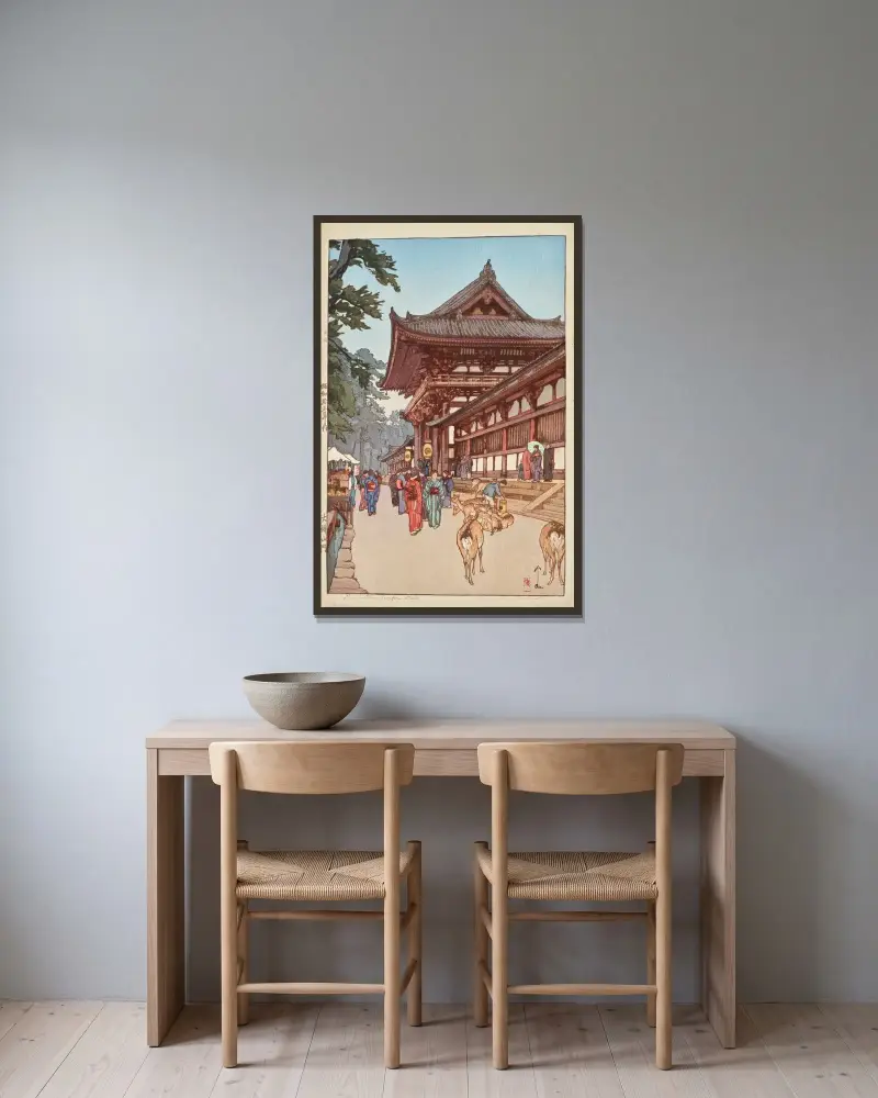 Daibutsu sanmon, Yoshida Hiroshi v rámu na stěně