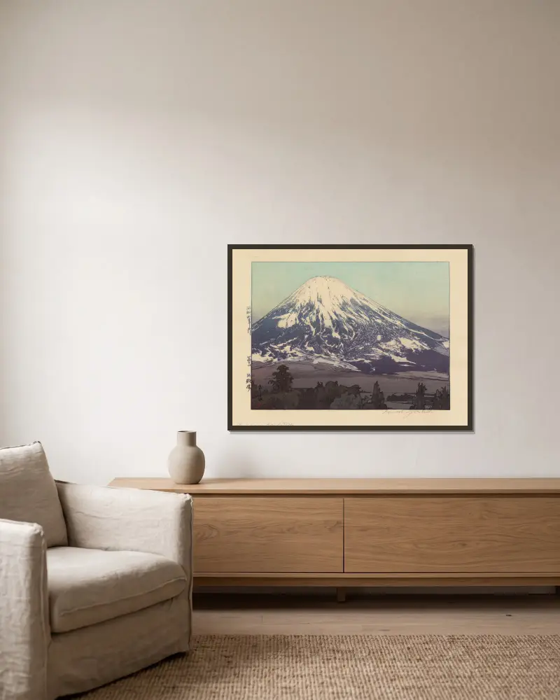 Fujiyama von Gotemba von Yoshida Hiroshi gerahmt an einer Wand
