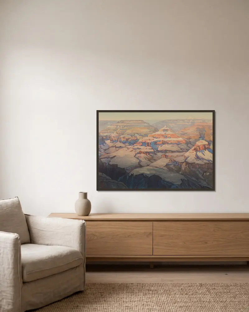 Grand Canyon, from the series ‘The United States’ av Yoshida Hiroshi inramad på en vägg