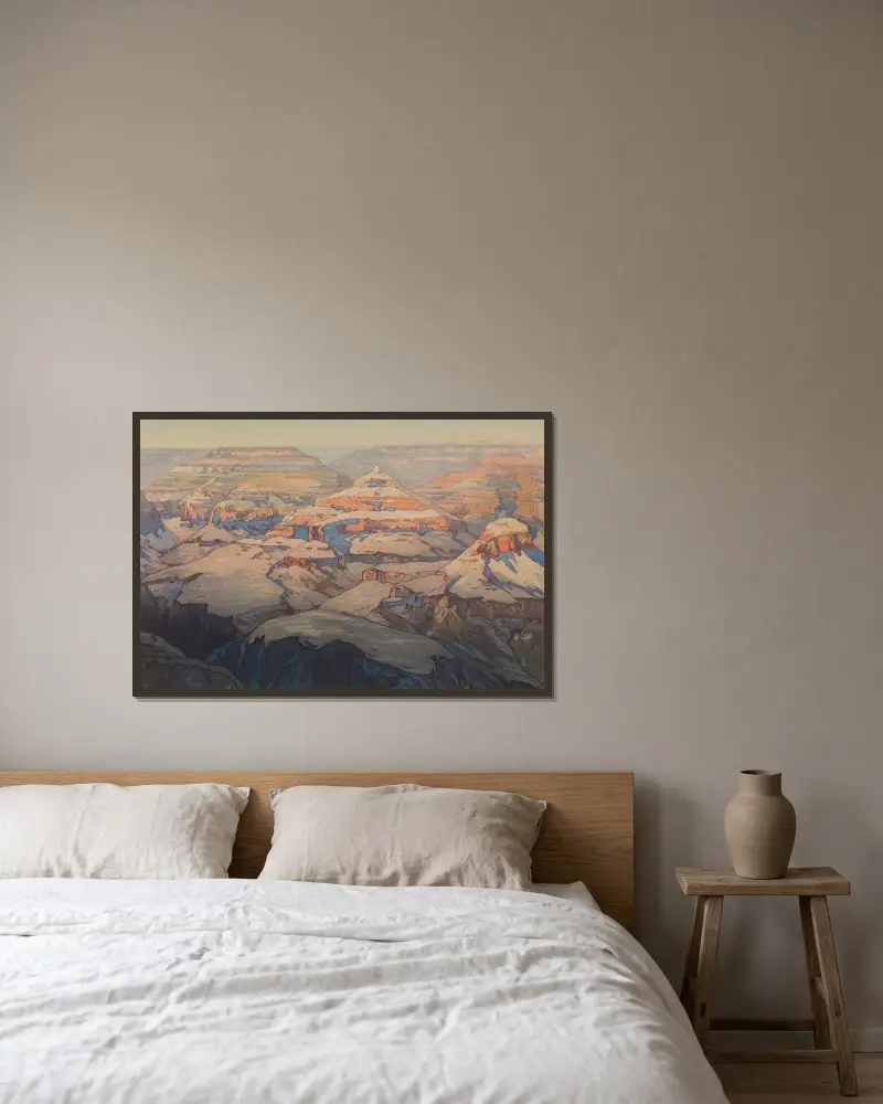 Grand Canyon, from the series ‘The United States’ av Yoshida Hiroshi inramad på en vägg