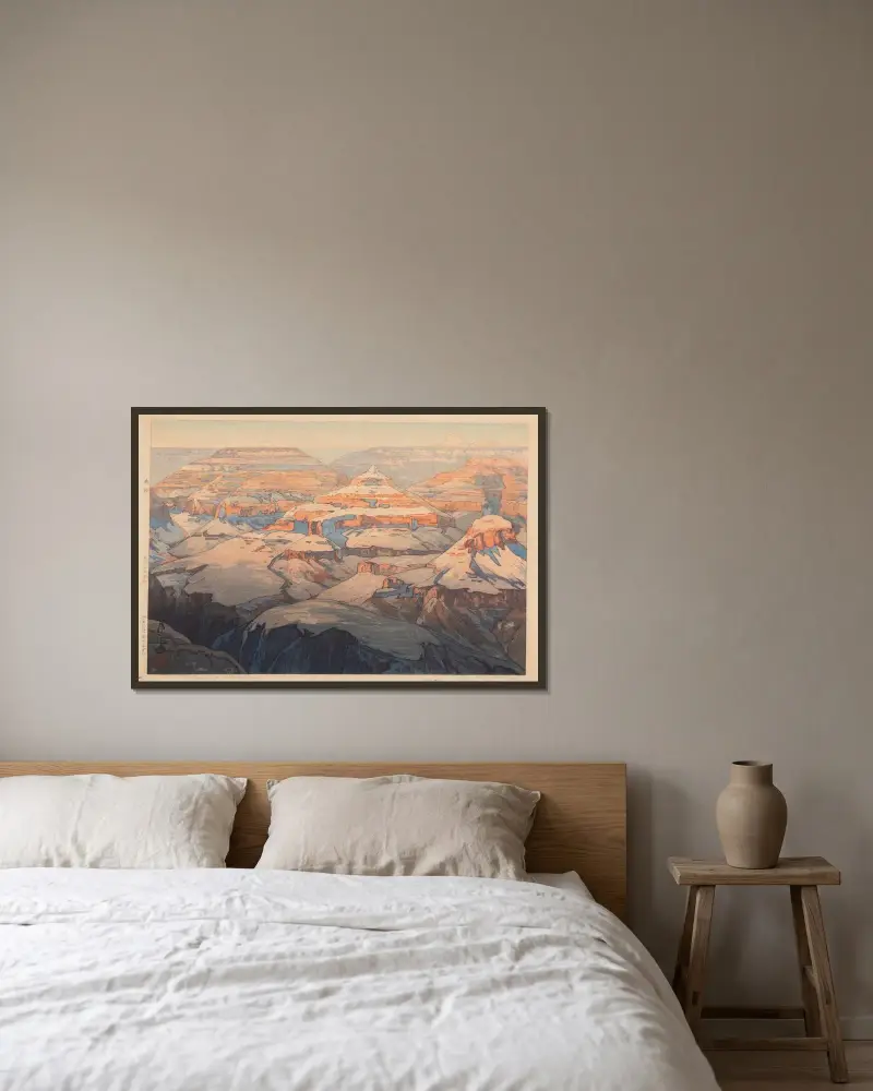 Grand Canyon von Yoshida Hiroshi gerahmt an einer Wand