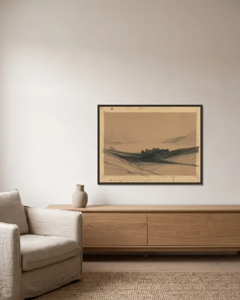 Loch Ness, Schottland von David Young Cameron gerahmt an einer Wand