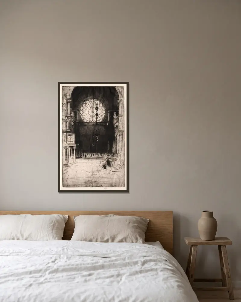 St. Mark's Nr. 2 (Venedig) — Innenraum von David Young Cameron gerahmt an einer Wand