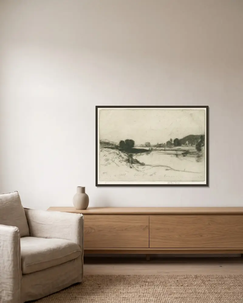 Der Firth of Forth von David Young Cameron gerahmt an einer Wand