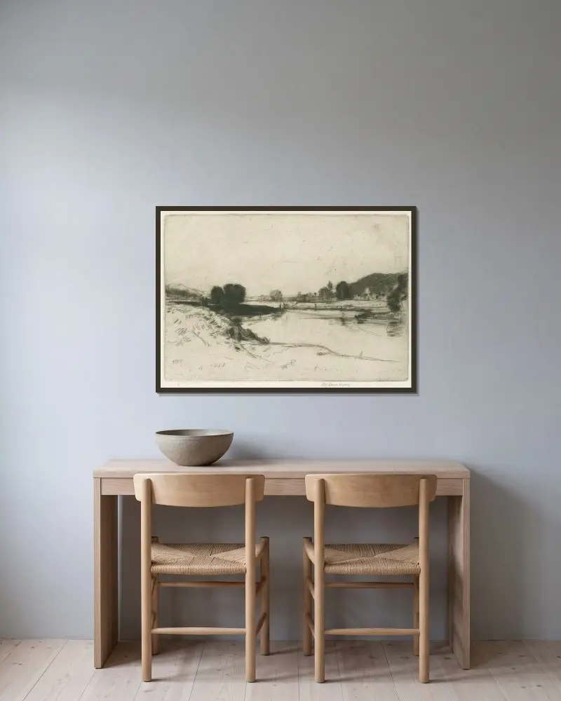 Der Firth of Forth von David Young Cameron gerahmt an einer Wand