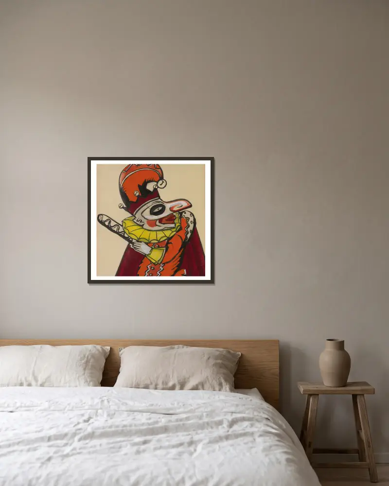 Petruschka von Sergey Yurievich Sudeikin gerahmt an einer Wand