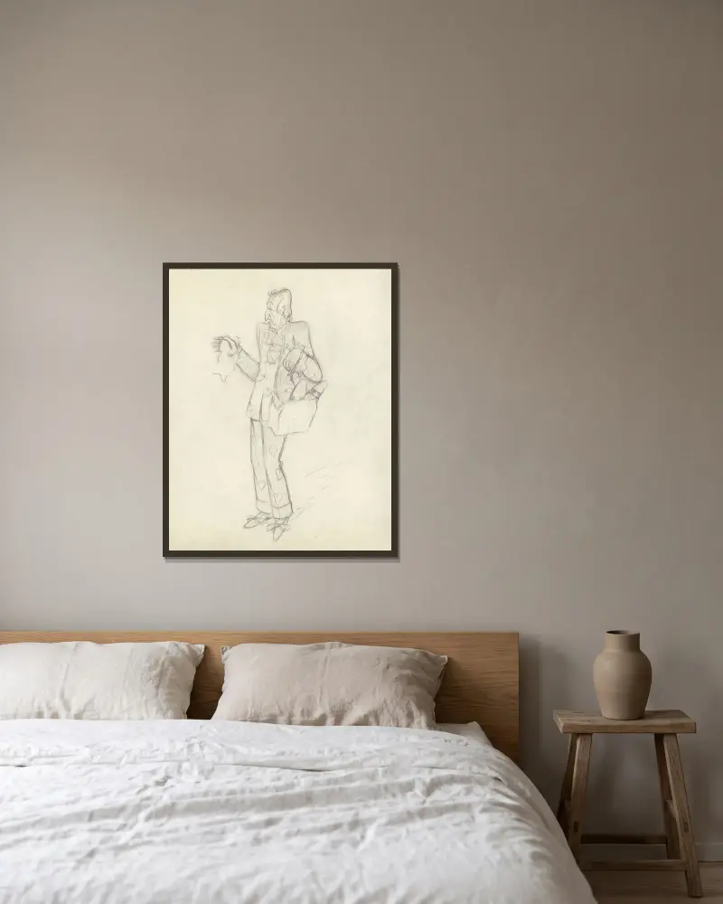 Claudius von Yves Marevéry gerahmt an einer Wand