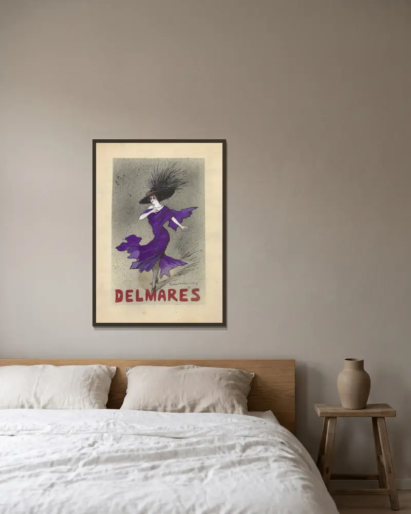 Georgette Delmarès von Yves Marevéry gerahmt an einer Wand