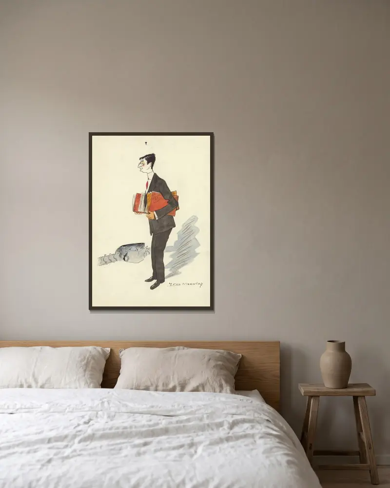 Paul Ardot av Yves Marevéry inramad på en vägg