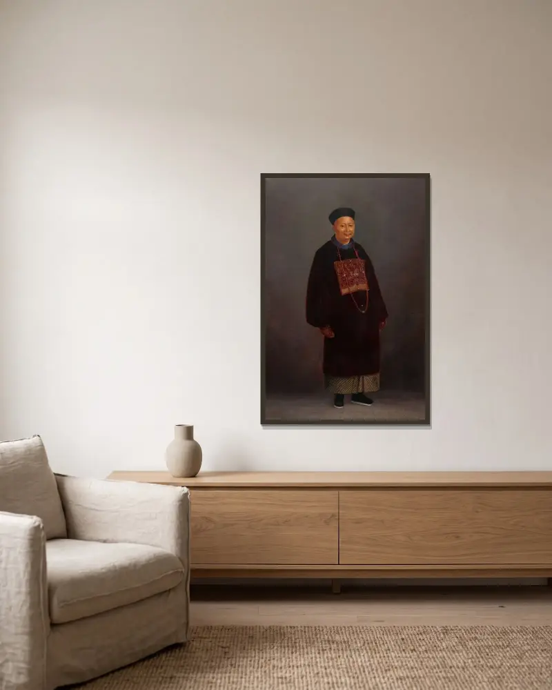Chinese Mandarin av Antonio Zeno Shindler inramad på en vägg