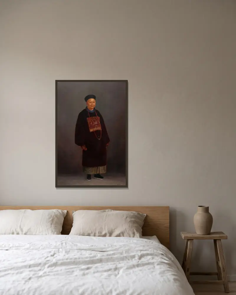 Chinese Mandarin av Antonio Zeno Shindler inramad på en vägg