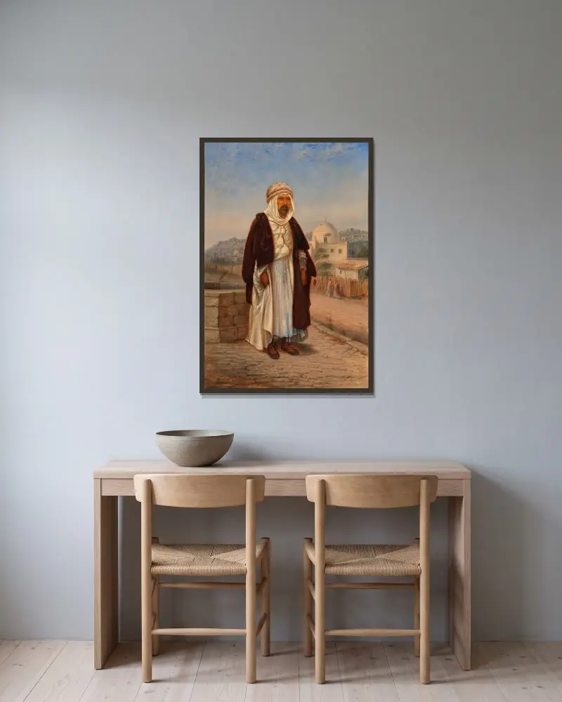 Kabylischer Algerier von Antonio Zeno Shindler gerahmt an einer Wand