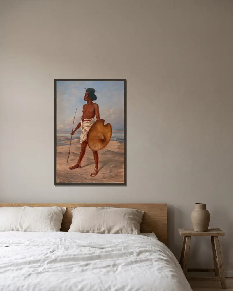 Nubier von Antonio Zeno Shindler gerahmt an einer Wand