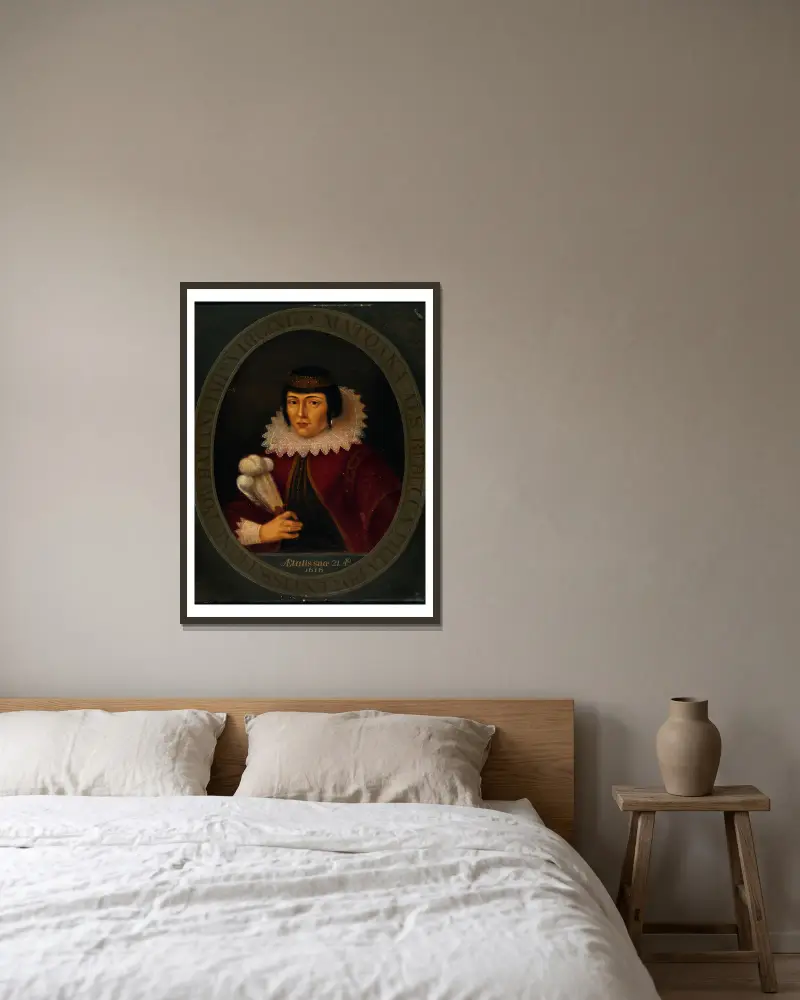 Pocahontas von Antonio Zeno Shindler gerahmt an einer Wand