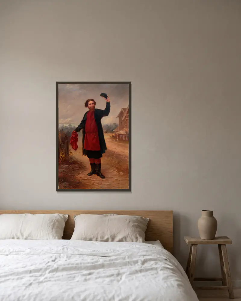 Ruský muž, Antonio Zeno Shindler v rámu na stěně