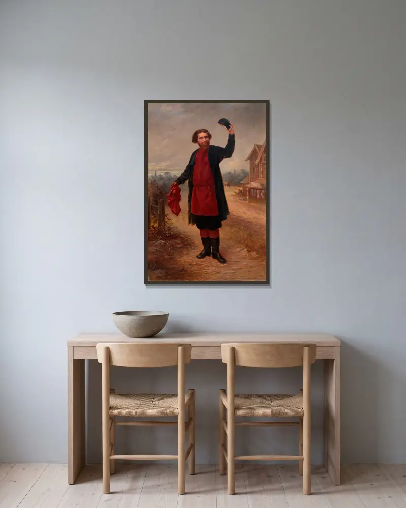 Ruský muž, Antonio Zeno Shindler v rámu na stěně