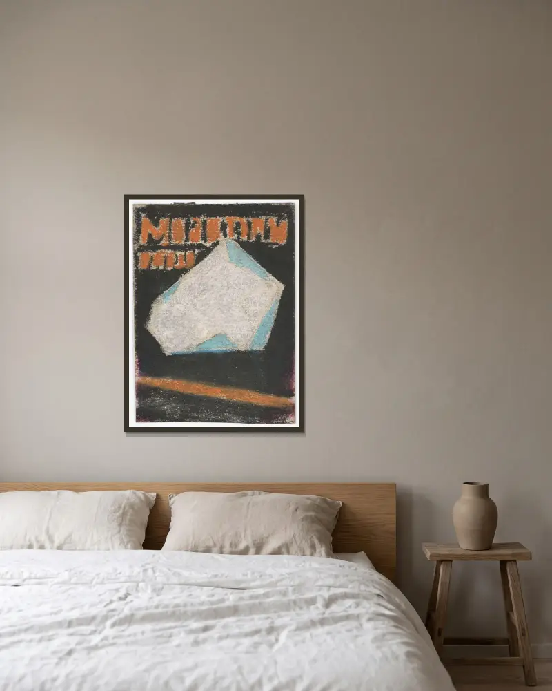 Reklamaffisch av Zolo Palugyay inramad på en vägg