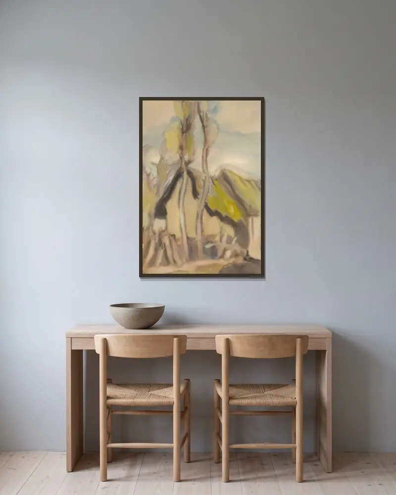 Cottage av Zolo Palugyay inramad på en vägg