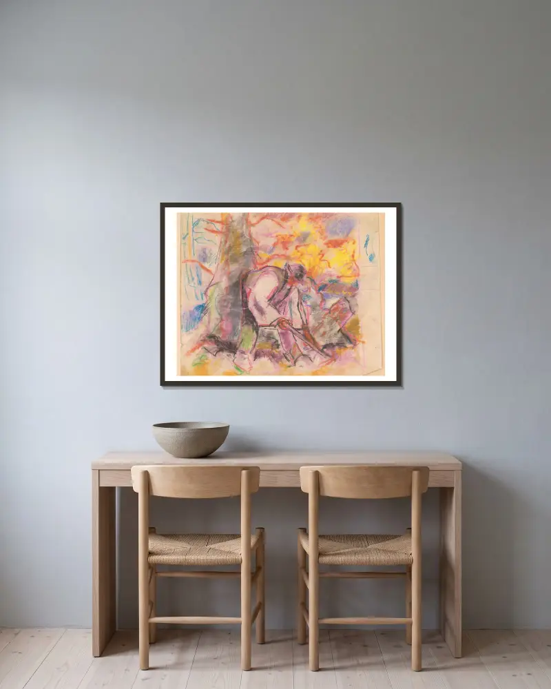 Hoeing von Zolo Palugyay gerahmt an einer Wand